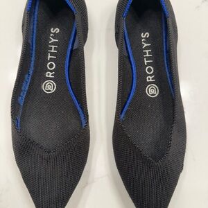Rothy's Black Flats Sleek Knit Design